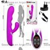 Vibrador 2 motores, toma 45 grados de temperatura. Recarga  USB